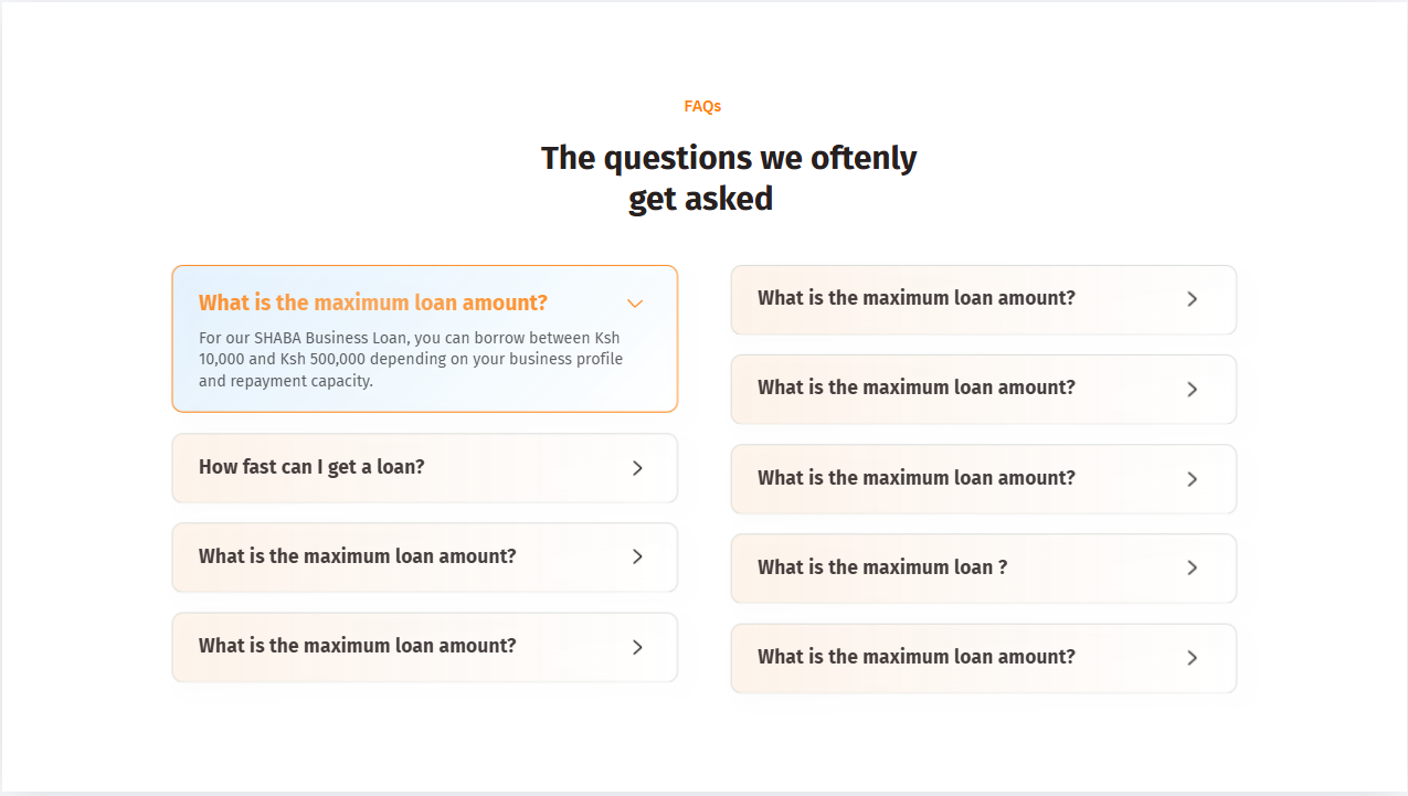 Brisk Credit support and loan questions illustration